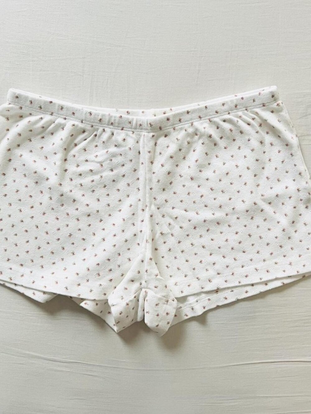 BNWT Brandy Melville-John Galt peach-pink and green floral pointelle keira
